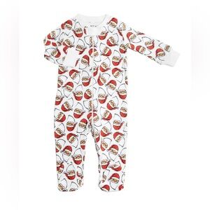 Sammy + Nat Baby Jolly Santa Zipper Romper Size 6 Mos